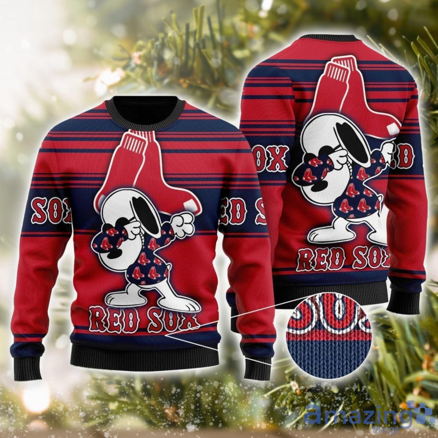 Boston Red Sox Tropical Patterns Knitted Xmas Sweater Gift