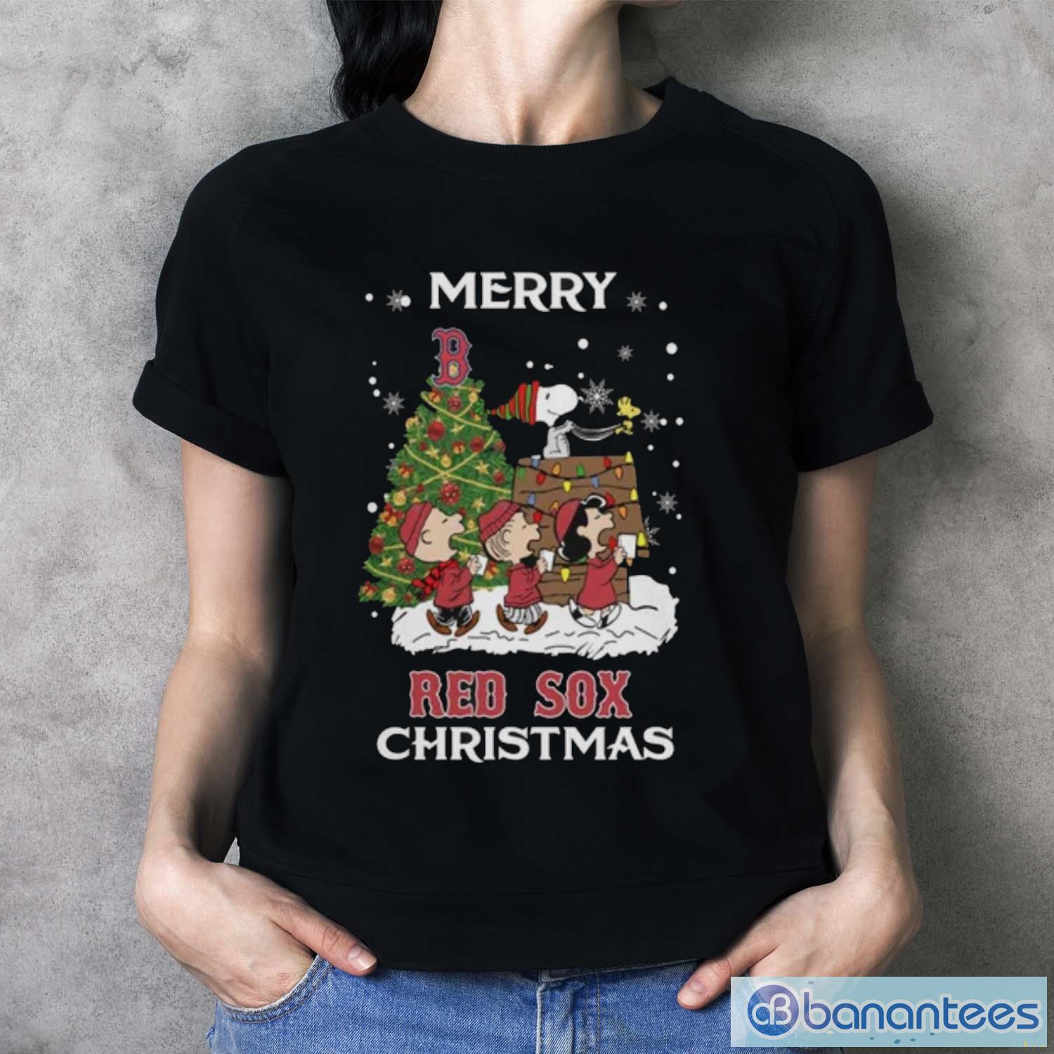 Boston Red Sox Snoopy Family Christmas Shirt - Ladies T-Shirt Boston Red Sox Snoopy Family Christmas Shirt - Ladies T-Shirt