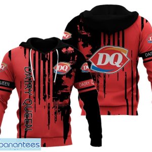 Brush Pattern DAIRY QUEEN Logo Brand 3D Zip Hoodie Pullover Print - Brush Pattern DAIRY QUEEN Logo Brand 3D Zip Hoodie Pullover Print Photo 1