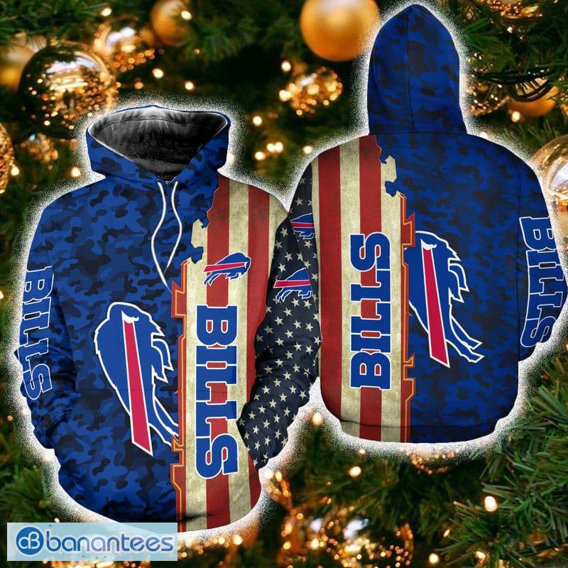 Buffalo Bills America Flag Pattern 3D Hoodie All Over Print - T-shirts Low  Price