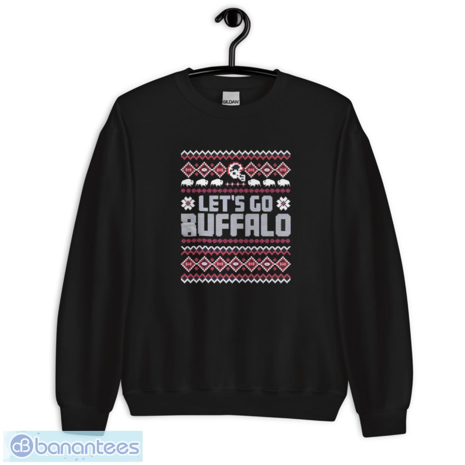 buffalo bills lets go buffalo christmas ugly sweatshirt 2 image Buffalo Bills Let’s Go Buffalo Christmas Ugly Sweatshirt - Unisex Crewneck Sweatshirt