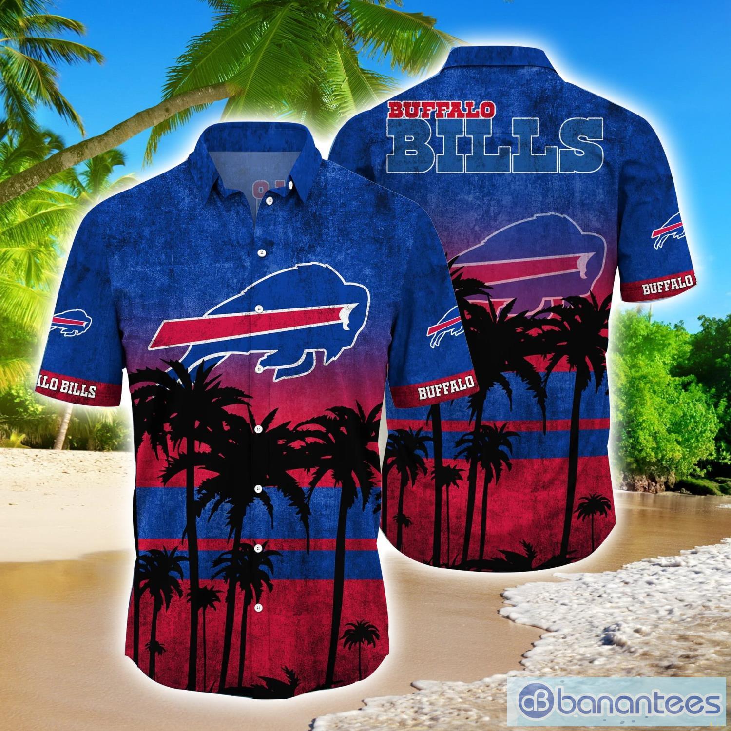 Buffalo Bills Logo Coconut Tropical Hawaiian Shirt Beach Gift For Fans Product Photo 1
