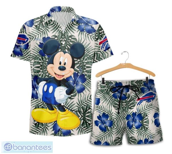 Buffalo Bills Mickey Hawaiian Shirt and Shorts Funny Summer Gift Product Photo 1