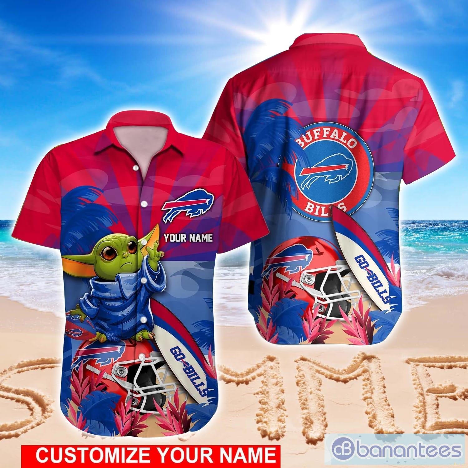 Buffalo Bills NFL Baby Yoda Hawaiian shirt Custom Name Special Summer Gift For Fans Product Photo 1