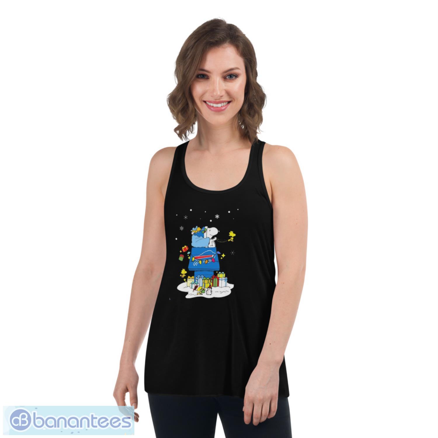 buffalo-bills-santa-snoopy-wish-you-a-merry-christmas-shirt-3.jpeg Buffalo Bills Santa Snoopy Wish You A Merry Christmas Shirt - Women's Flowy Racerback Tank