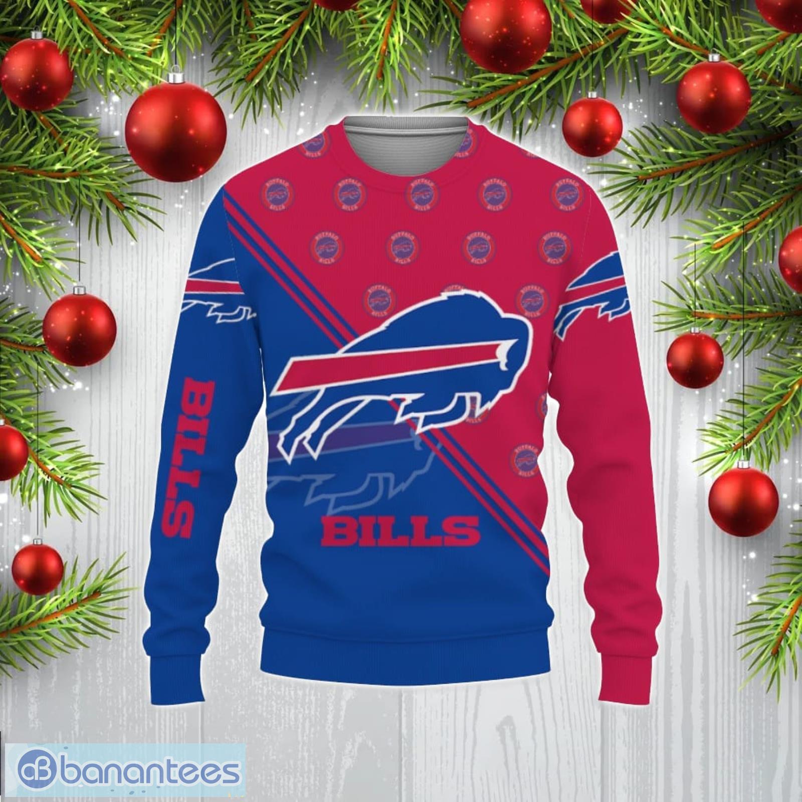 Buffalo Bills White 3D Sweater Christmas Gift