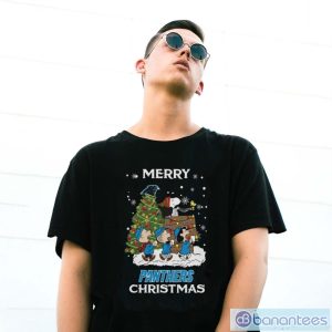 Carolina Panthers Snoopy Family Christmas Shirt - G500 Gildan T-Shirt