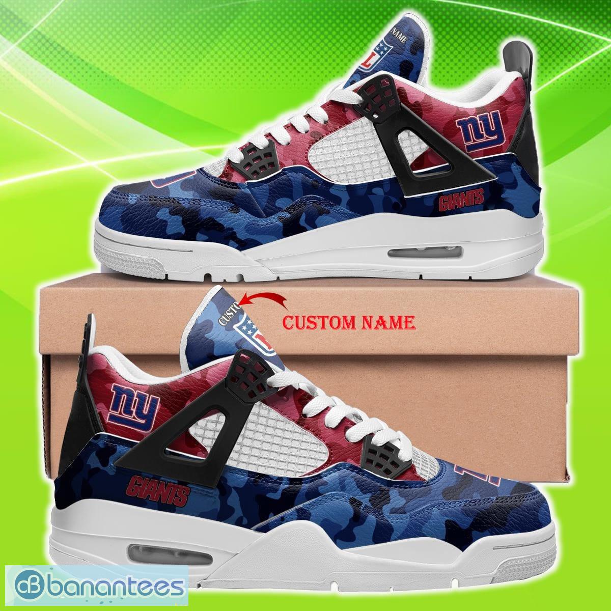 Camo Best York Giants Custom Name Air Jordan 4 Shoes Camo Best For Men And Women Gift Fans - New York Giants Personalized Jordan 4_1