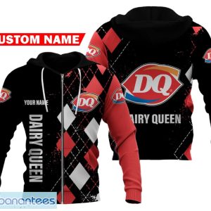 Caro Pattern DAIRY QUEEN Logo New Personalized 3D Hoodie For Men And Women - Caro Pattern DAIRY QUEEN Logo New Personalized 3D Hoodie For Men And Women 7