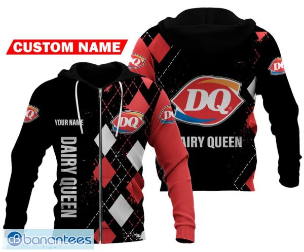 Caro Pattern DAIRY QUEEN Logo New Personalized 3D Hoodie For Men And Women - Caro Pattern DAIRY QUEEN Logo New Personalized 3D Hoodie For Men And Women 7