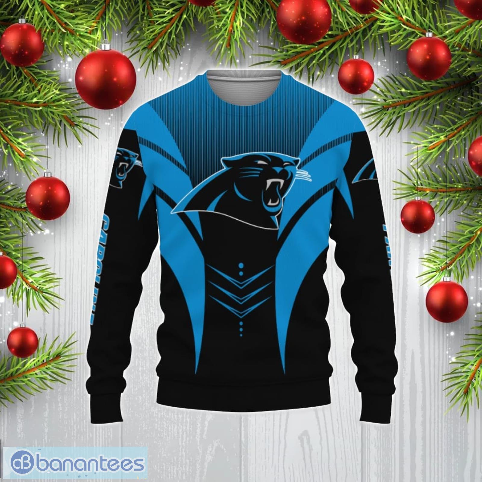 Carolina Panthers Snoopy Dabbing 3D Ugly Christmas Sweater - Banantees