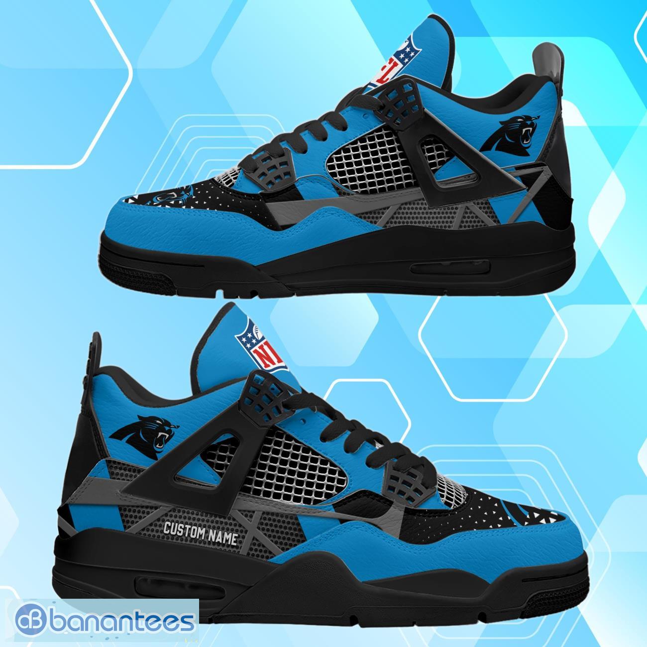 Carolina Panthers Football NFL Custom Air Jordan 4 Shoes