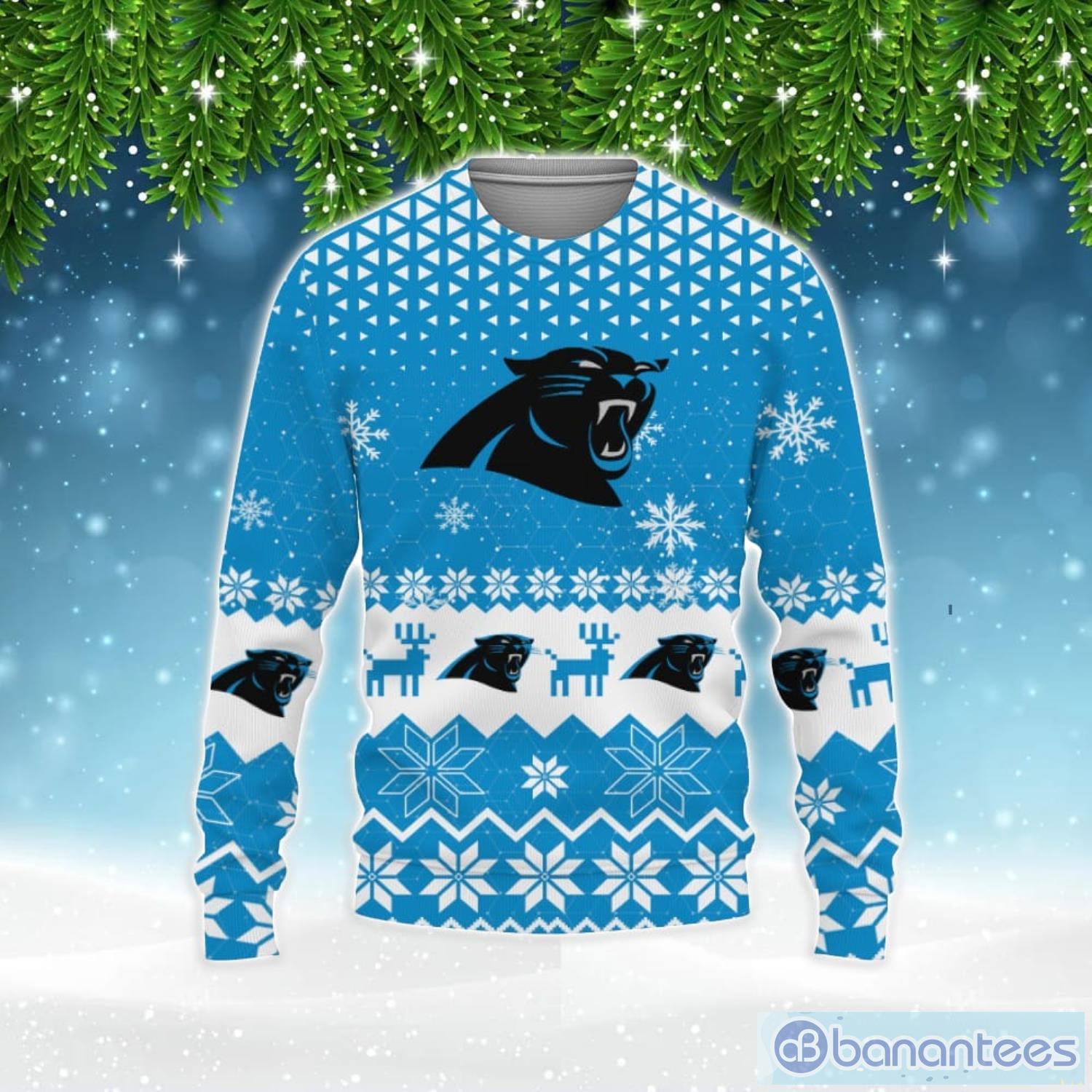 Carolina Panthers Nfl Custom Name Number Ugly Christmas Sweater - Shibtee  Clothing