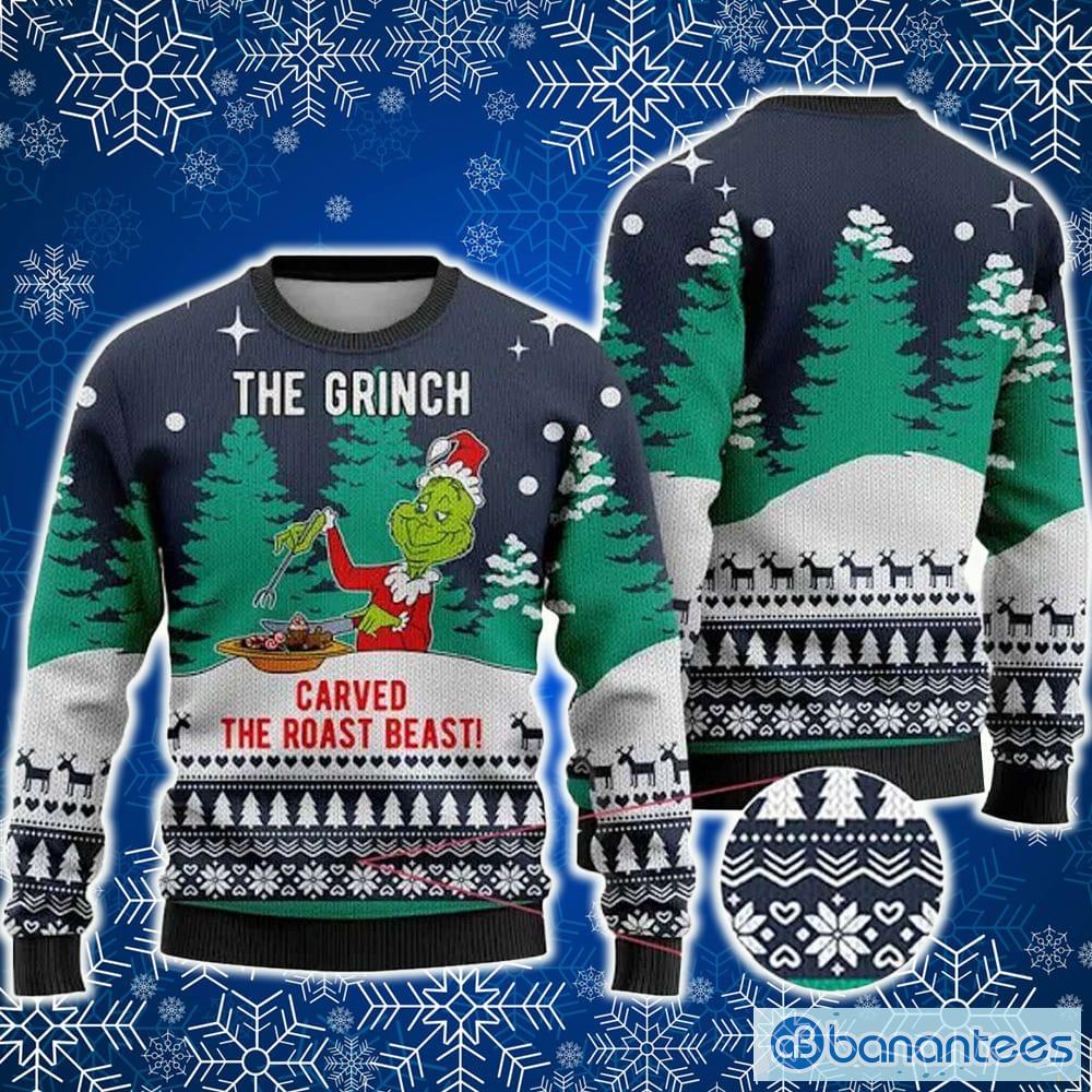 Carved The Roast Beast Grinch Ugly Sweater New AOP Gift For Men And Women Christmas - Carved The Roast Beast Grinch Ugly Sweater New AOP Gift For Men And Women Christmas