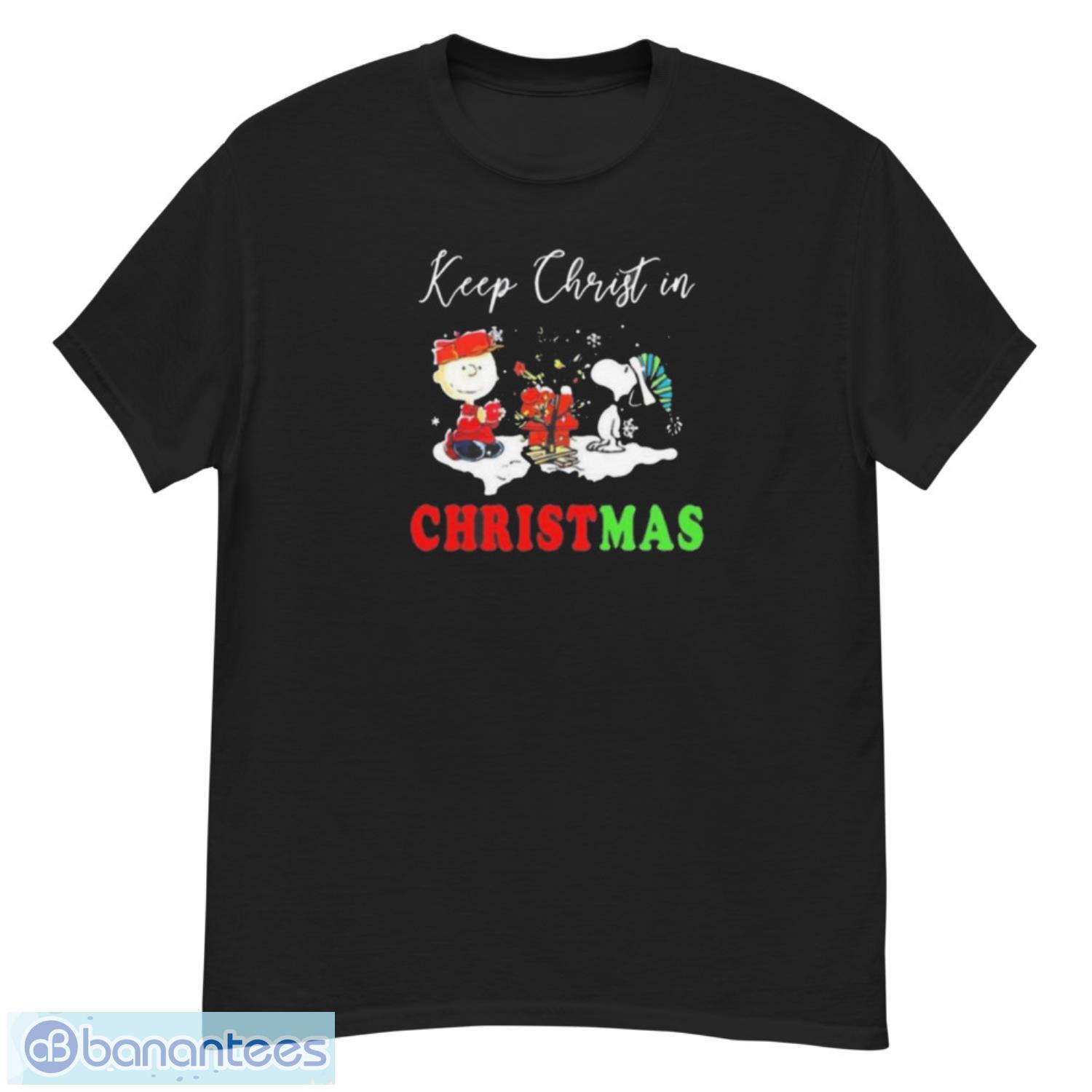 charlie-brown-snoopy-keep-christ-in-christmas-2022-sweater.jpeg Charlie Brown Snoopy Keep Christ In Christmas 2022 Sweater - G500 Men’s Classic T-Shirt