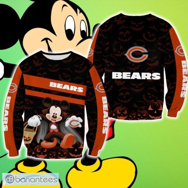 Chicago Bears Halloween Mickey Mouse Boutique Ugly Sweater For Men And Women Gift Fans - Chicago Bears Halloween Mickey Mouse Boutique Ugly Sweater For Men And Women Gift Fans