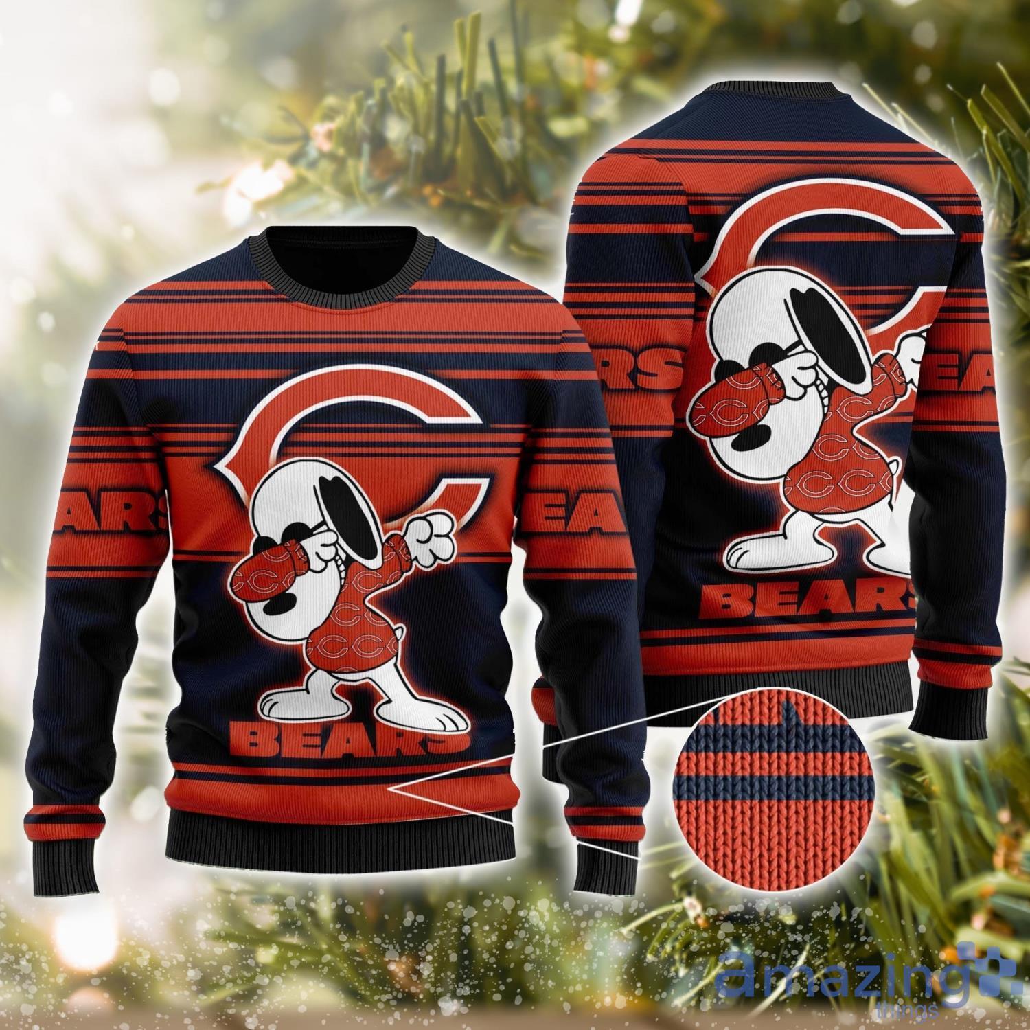 Chicago Bears Snoopy Dabbing The Peanuts Christmas Gift Ugly Christmas  Sweater - Banantees