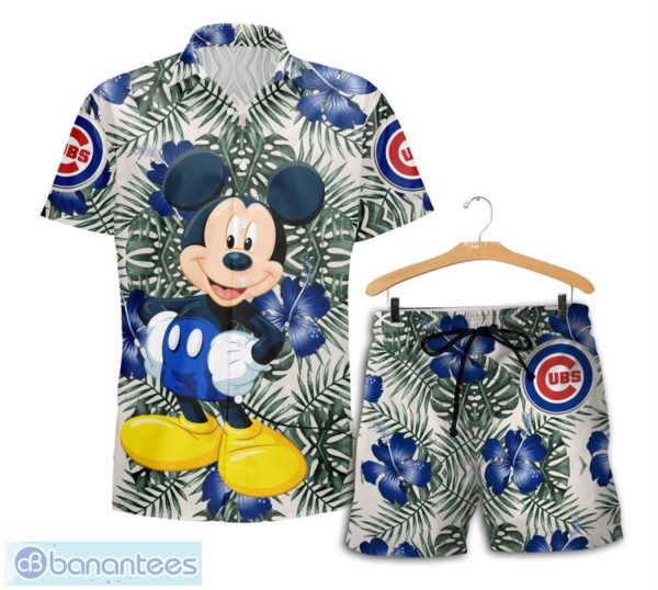 Chicago Cubs Mickey Hawaiian Shirt and Shorts Funny Summer Gift Product Photo 1