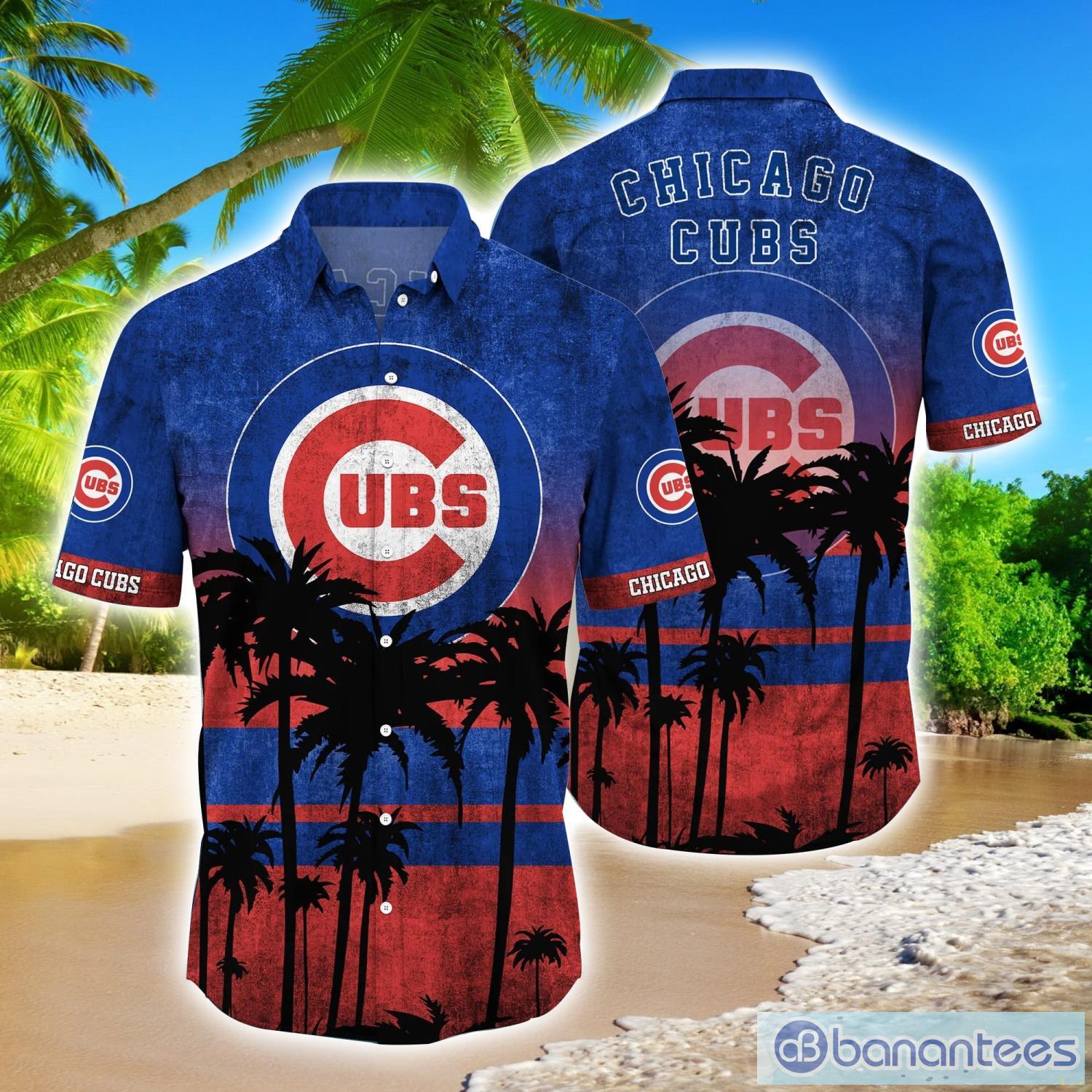 MLB Summer Aloha Chicago Cubs Logo Hawaiian Shirt For Fans