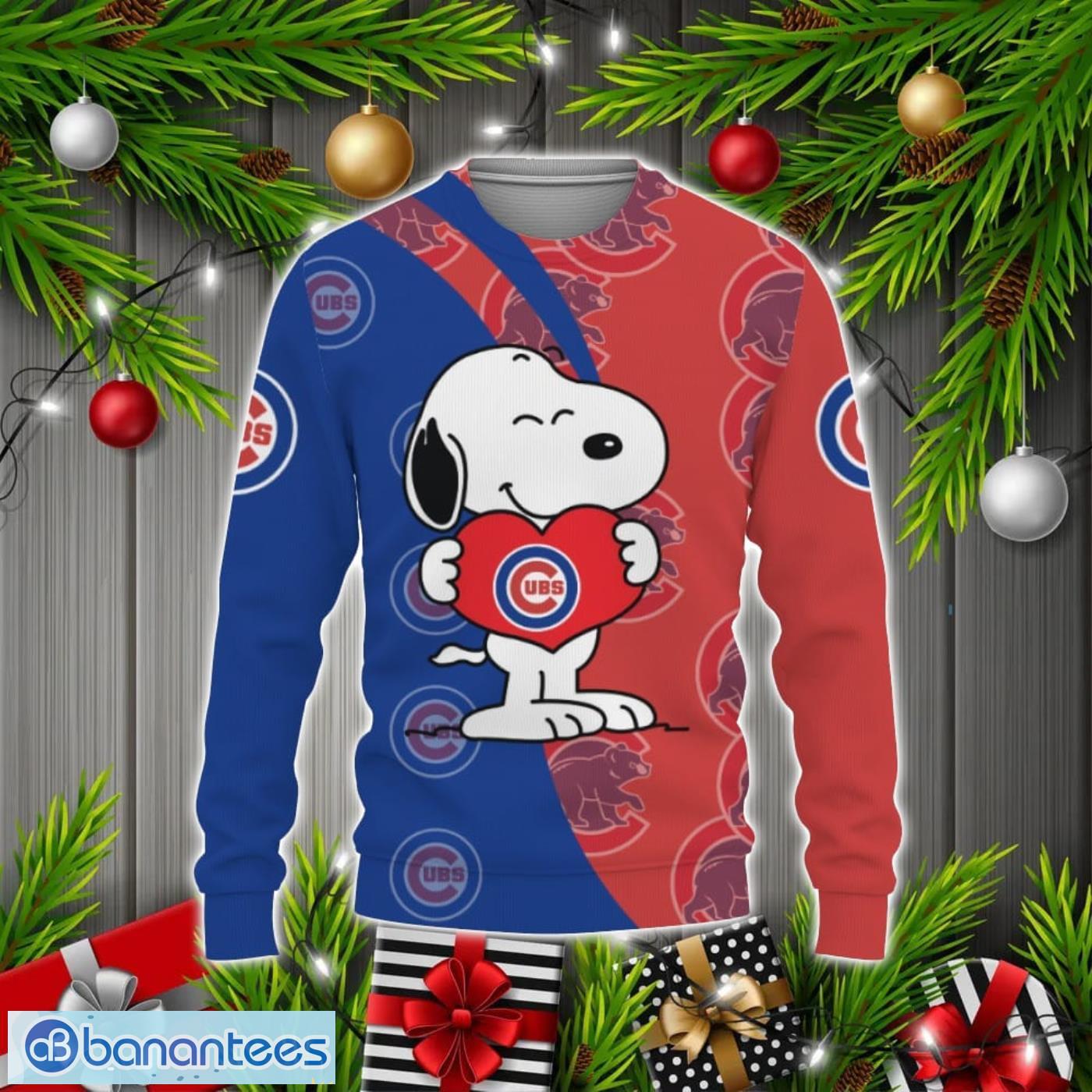 Snoopy and Friends Merry Chicago Cubs Christmas shirt