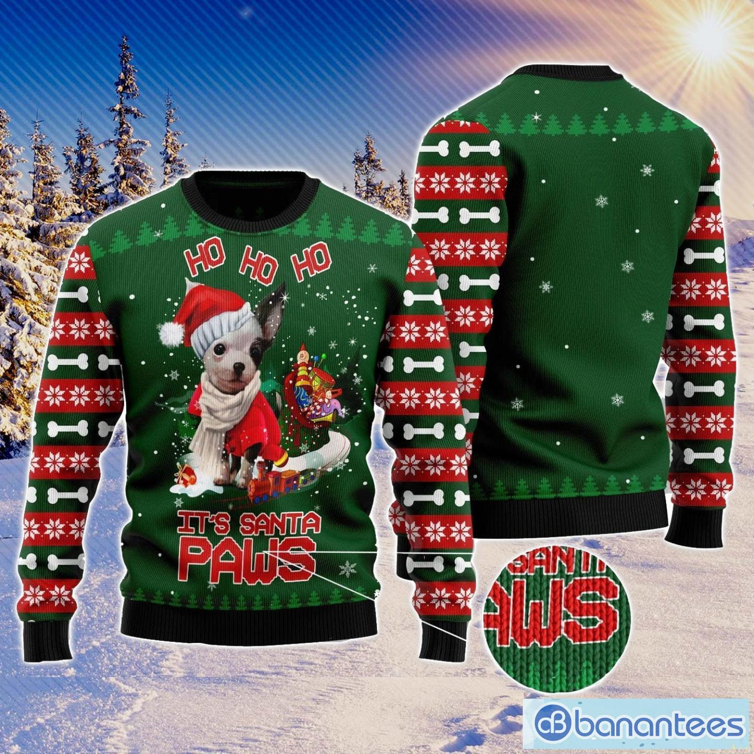Chihuahua Santa Paws Ugly Christmas Sweater Gift For Holiday Product Photo 1