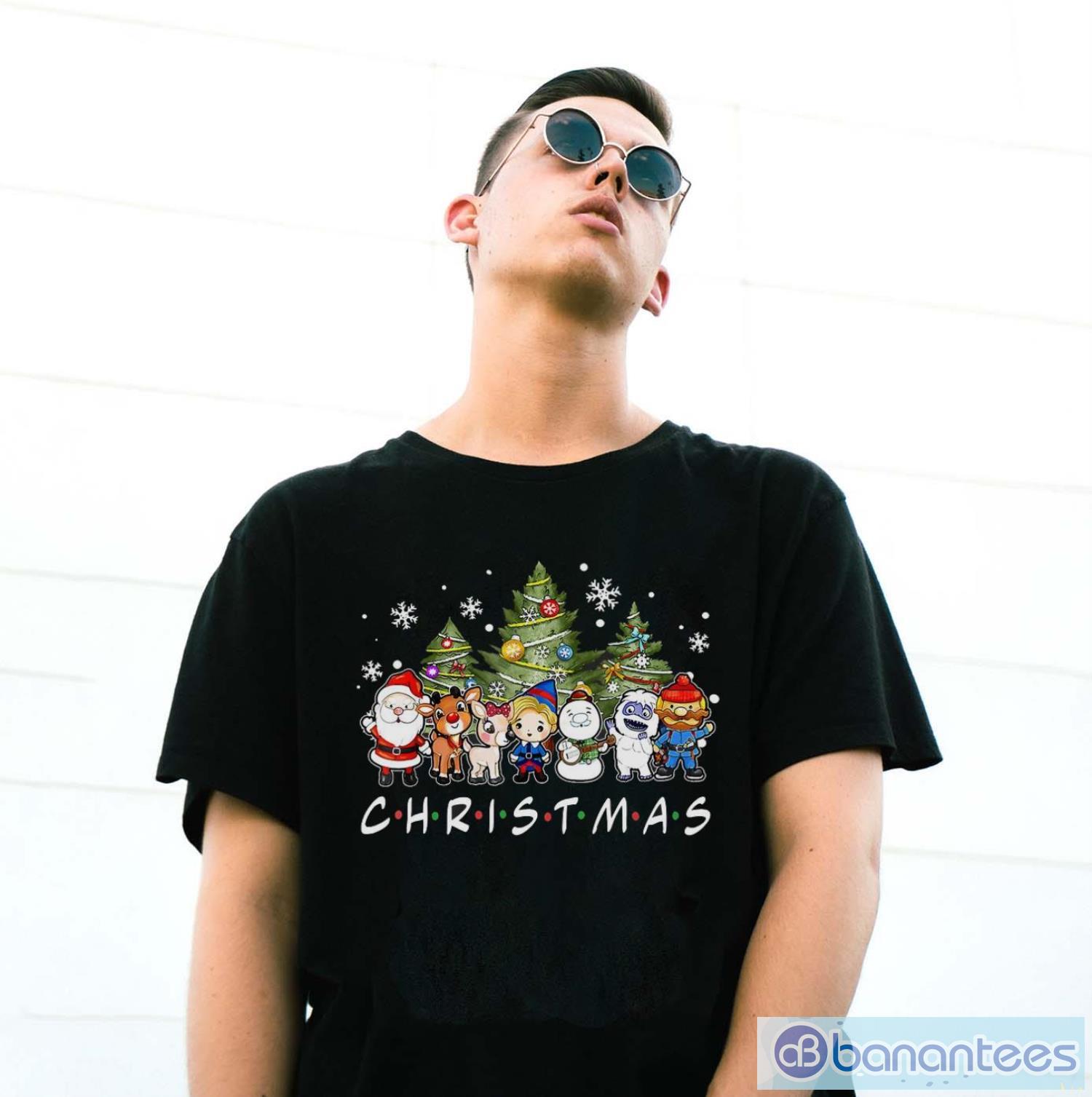 christmas-family-friends-santa-rudolph-snowman-pajamas-shirt-2.jpg Christmas Family Friends Santa Rudolph Snowman Pajamas Shirt - G500 Gildan T-Shirt