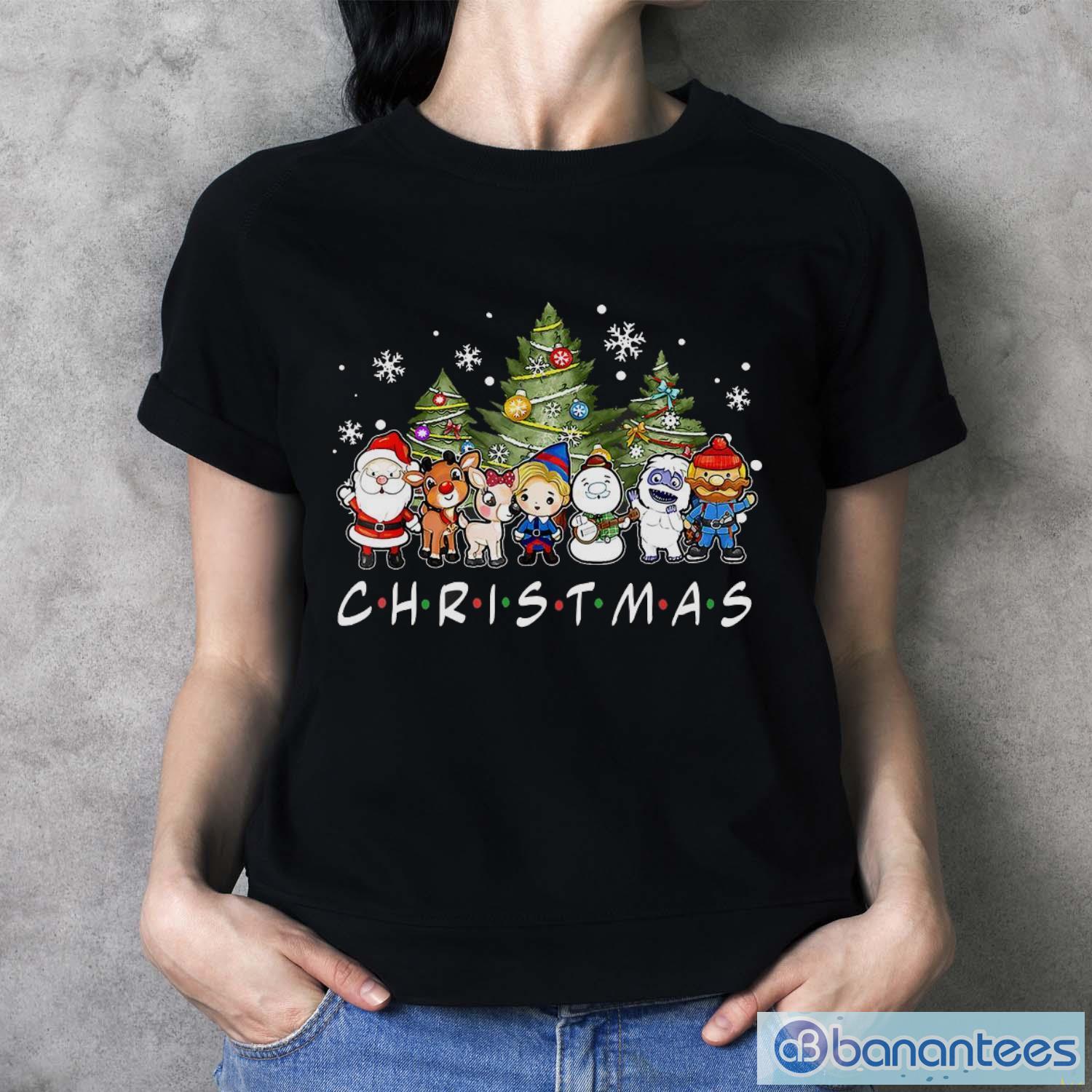 Christmas Family Friends Santa Rudolph Snowman Pajamas Shirt - Ladies T-Shirt Christmas Family Friends Santa Rudolph Snowman Pajamas Shirt - Ladies T-Shirt