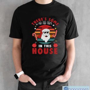 Christmas House Party Shirt, Funny Santa Claus Shirt Crewneck - Black Unisex T-Shirt