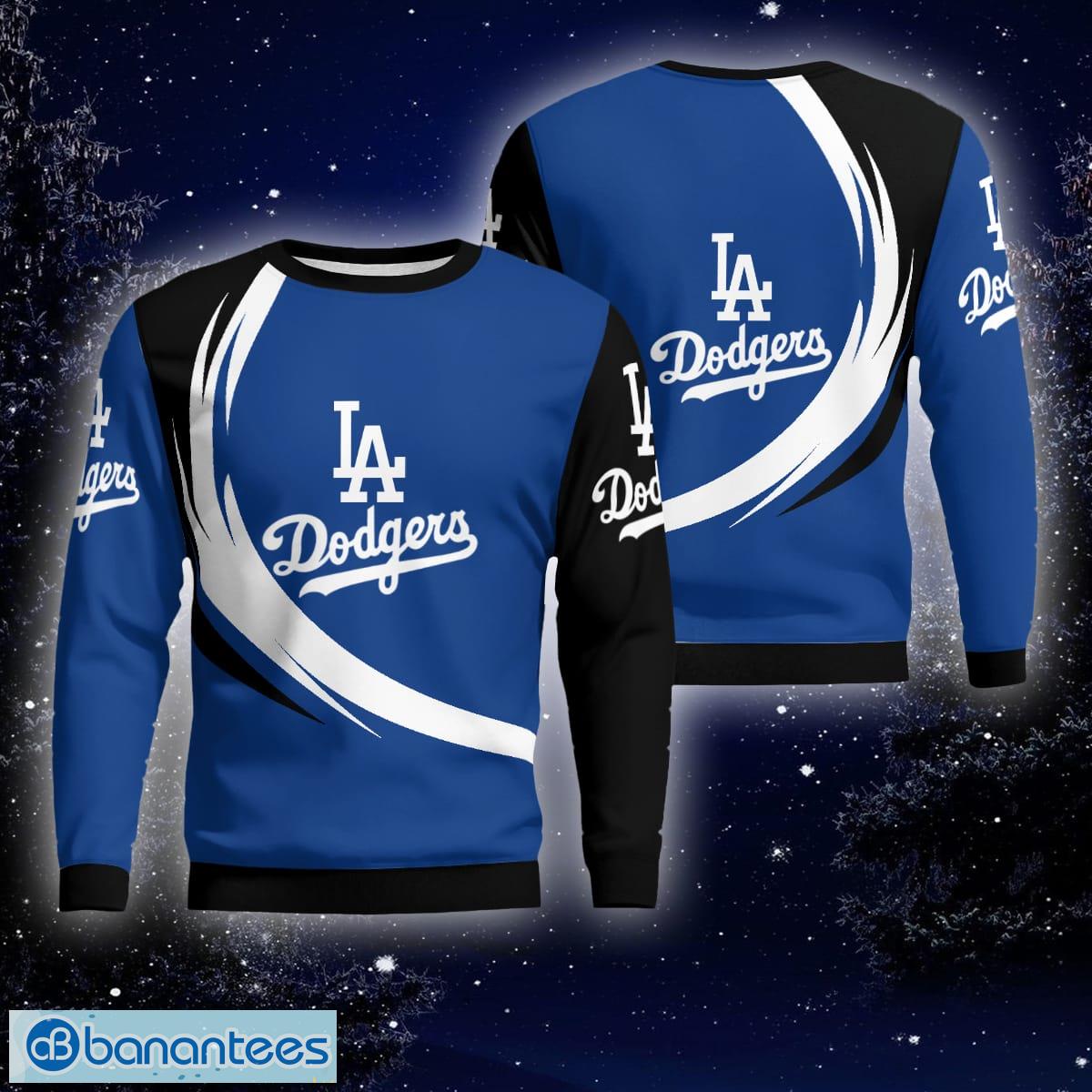 Los Angeles Dodgers MM Logo Knitted Pattern Ugly Christmas Sweater -  Banantees