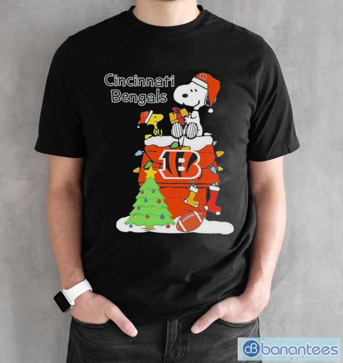 Christmas Snoopy Cincinnati Bengals Shirt - Black Unisex T-Shirt Christmas Snoopy Cincinnati Bengals Shirt - Black Unisex T-Shirt
