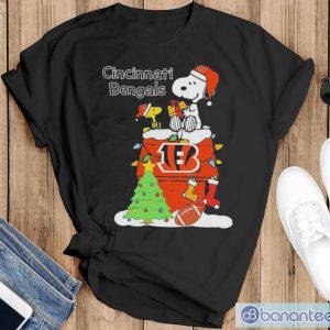 Christmas Snoopy Cincinnati Bengals Shirt - Black T-Shirt