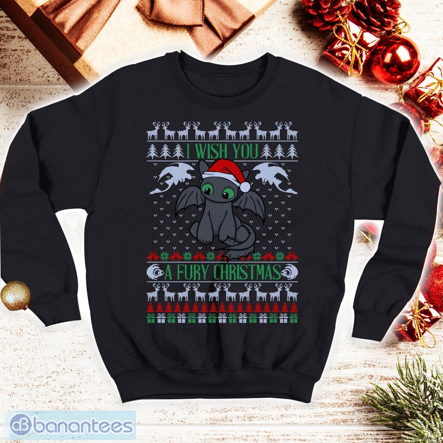 christmas xmas gifts i wish you a fury christmas ugly christmas shirt image Christmas Xmas Gifts I Wish You A Fury Christmas Ugly Christmas Shirt Product Photo 1