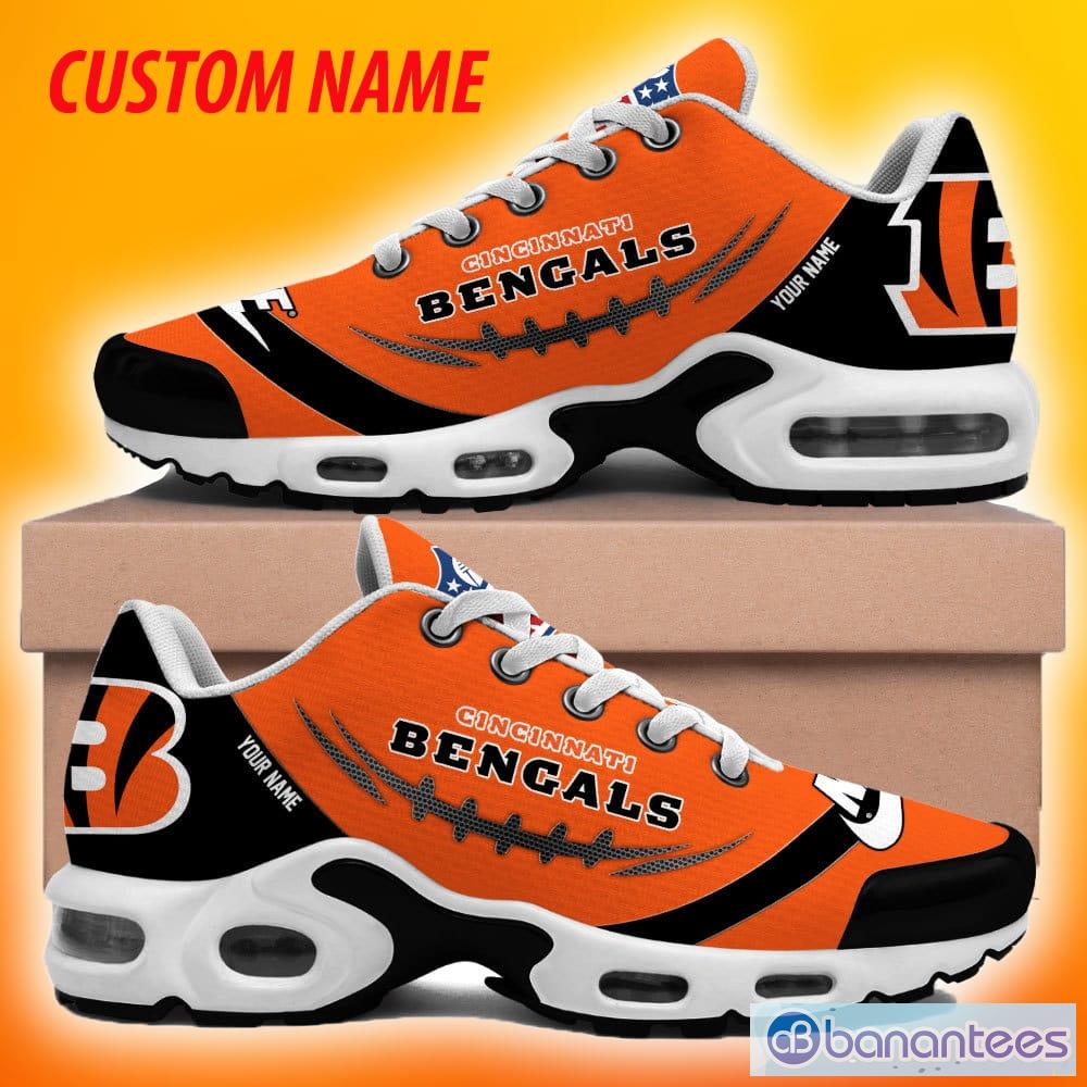 Custom Name Cincinnati Bengals NFL Logo Air Cushion Sports Shoes