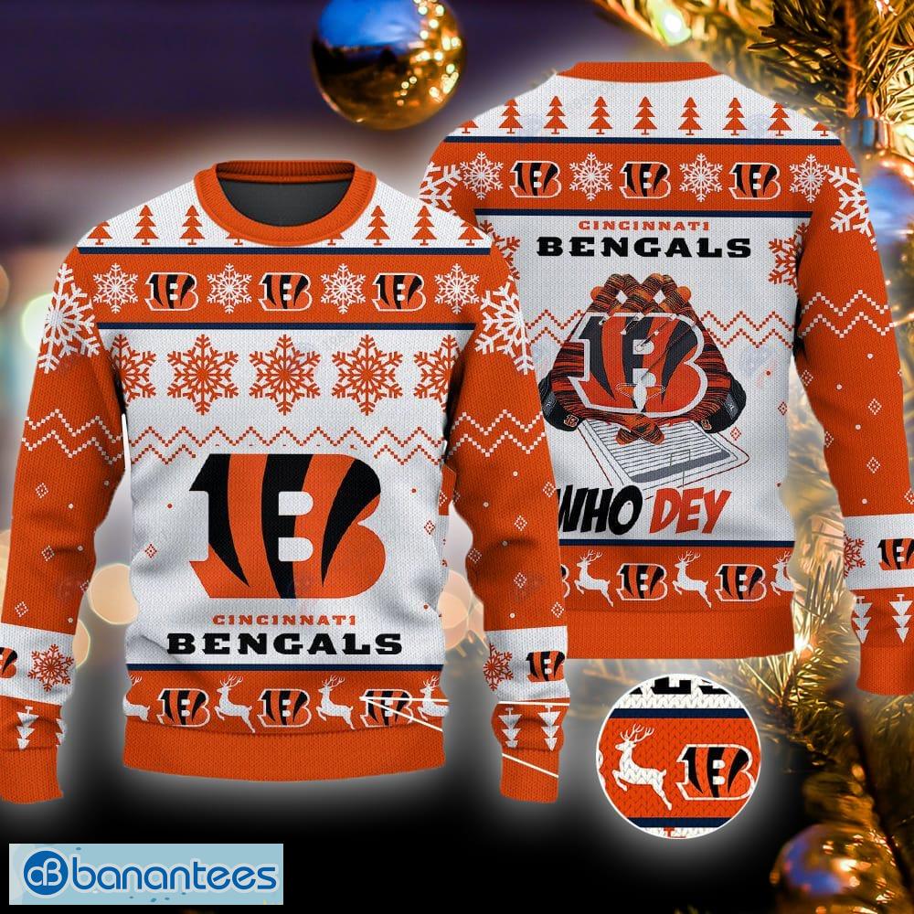 NFL Cincinnati Bengals Christmas 3D Carols Ugly Sweater - YesItCustom