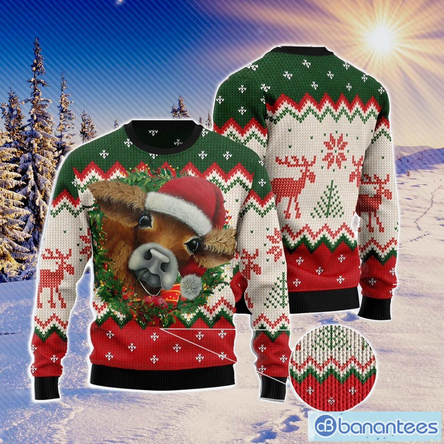 Cow Xmas Ugly Christmas Sweater Gift For Holiday Product Photo 1
