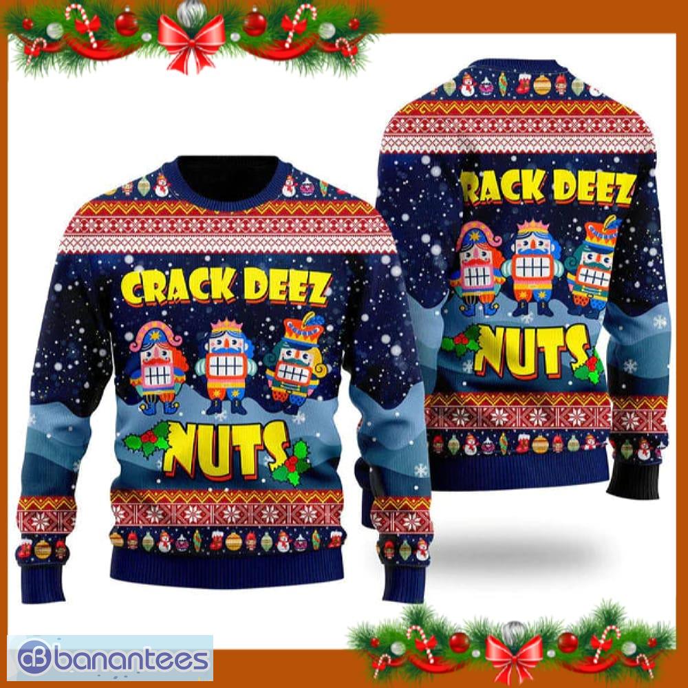 Crack deez nuts sale christmas sweater