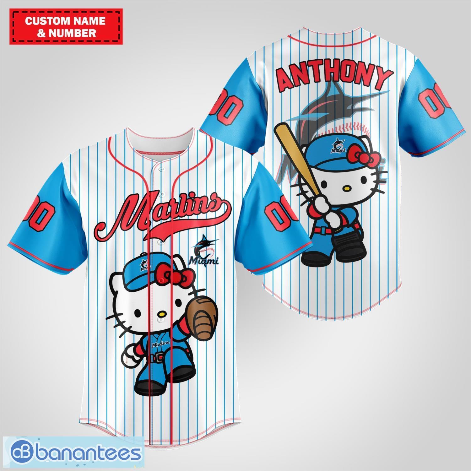 MLB Miami Marlins Custom flat brim Baseball Jersey Shirt Custom