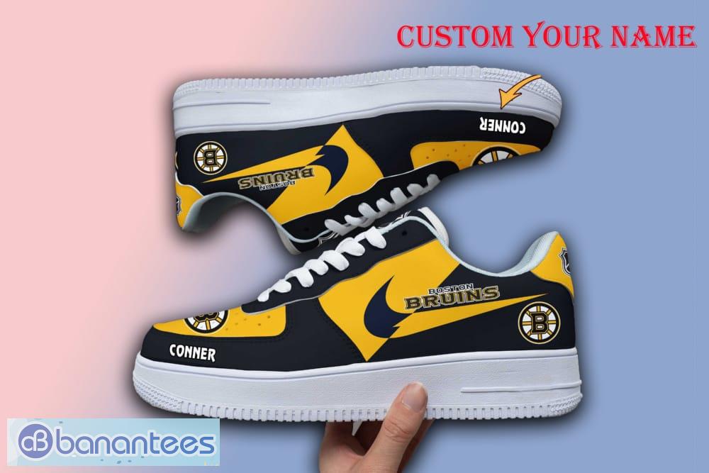 Custom Name Boston Bruins Air Force 1 Sports Shoes New For Fans Gift Men And Women - Custom Name Boston Bruins Air Force 1 Sports Shoes New For Fans Gift Men And Women