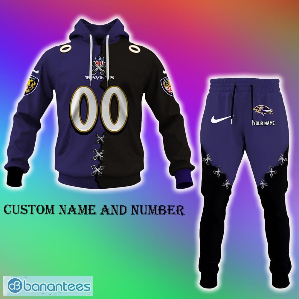 Baltimore Ravens Nfl Sport Fans 3d T-Shirt Custom Name And Number