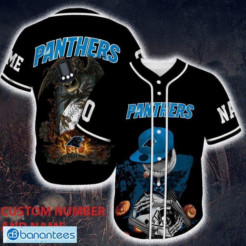 Lowest Price Carolina Panthers Baseball Jersey Shirt Skull Custom