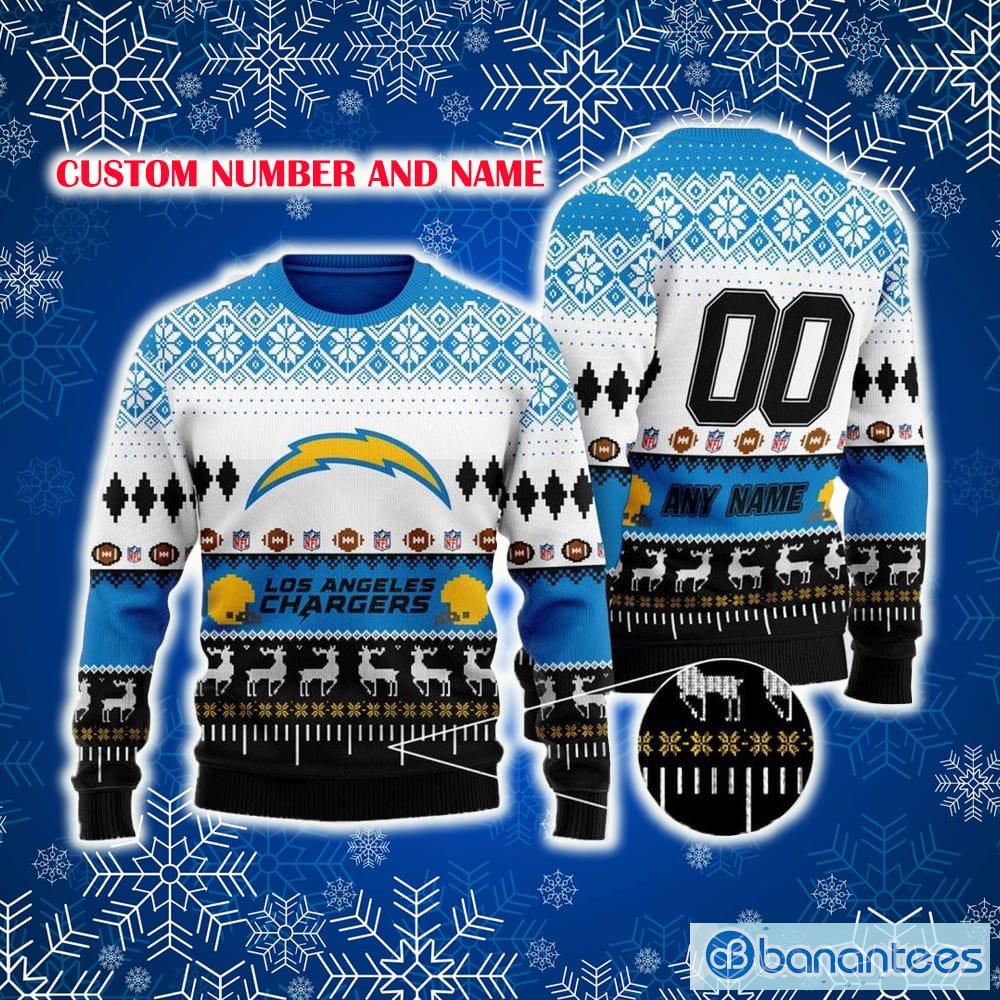 NFL Los Angeles Rams 3D Ugly Christmas Sweater Custom Name And Number  Christmas Gift For Sport Fans - Banantees