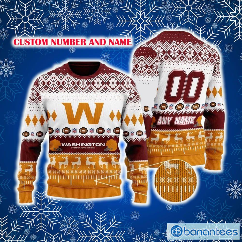 Custom Name Number NFL Washington Football Team Rugby Funny Ugly