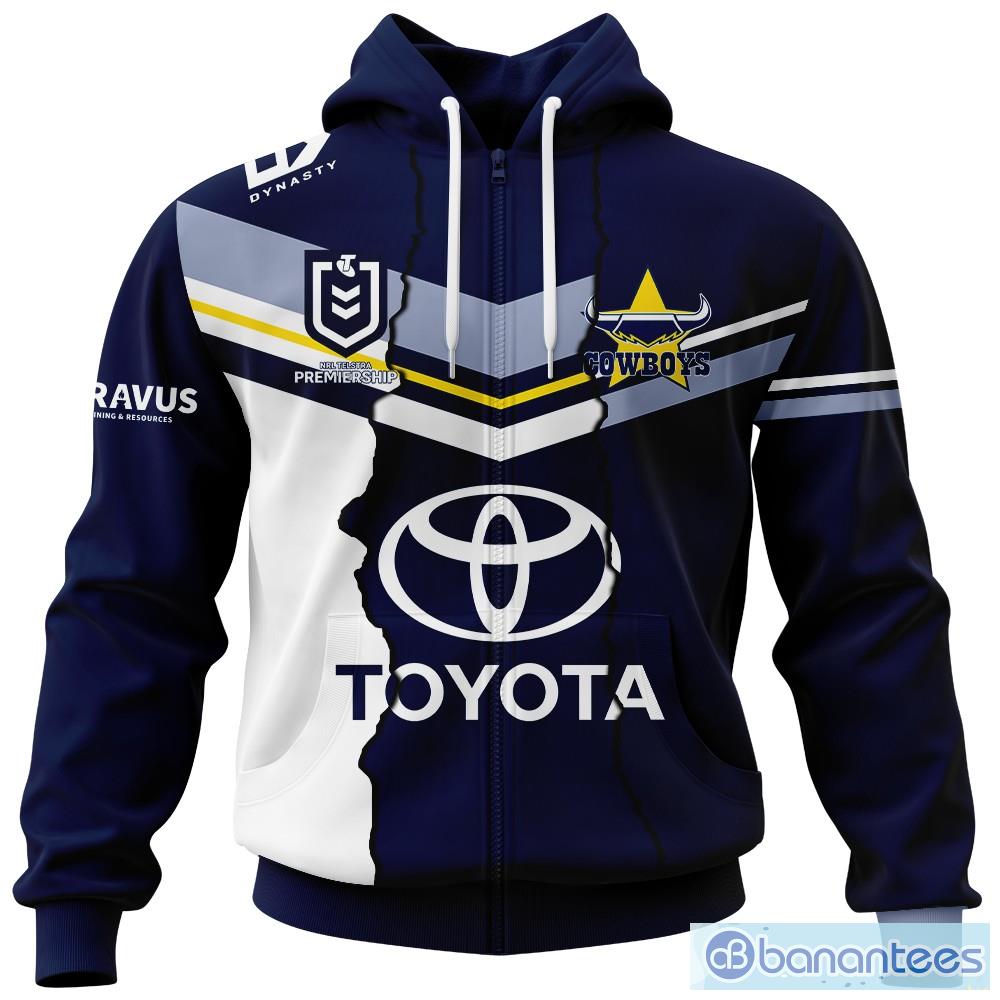 North Queensland Cowboys AOP NRL Custom Number And Name 3D Hoodie Zip  Hoodie T Shirt Gift For Fans - Banantees