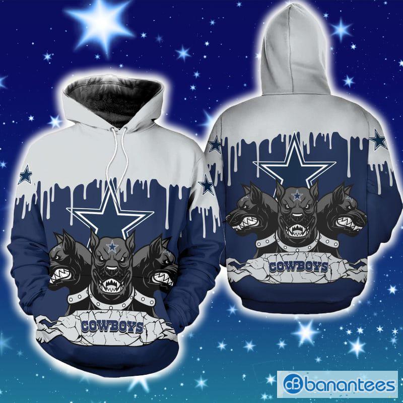 Dallas Cowboys White Blue 3D Hoodie All Over Print Dallas Cowboys