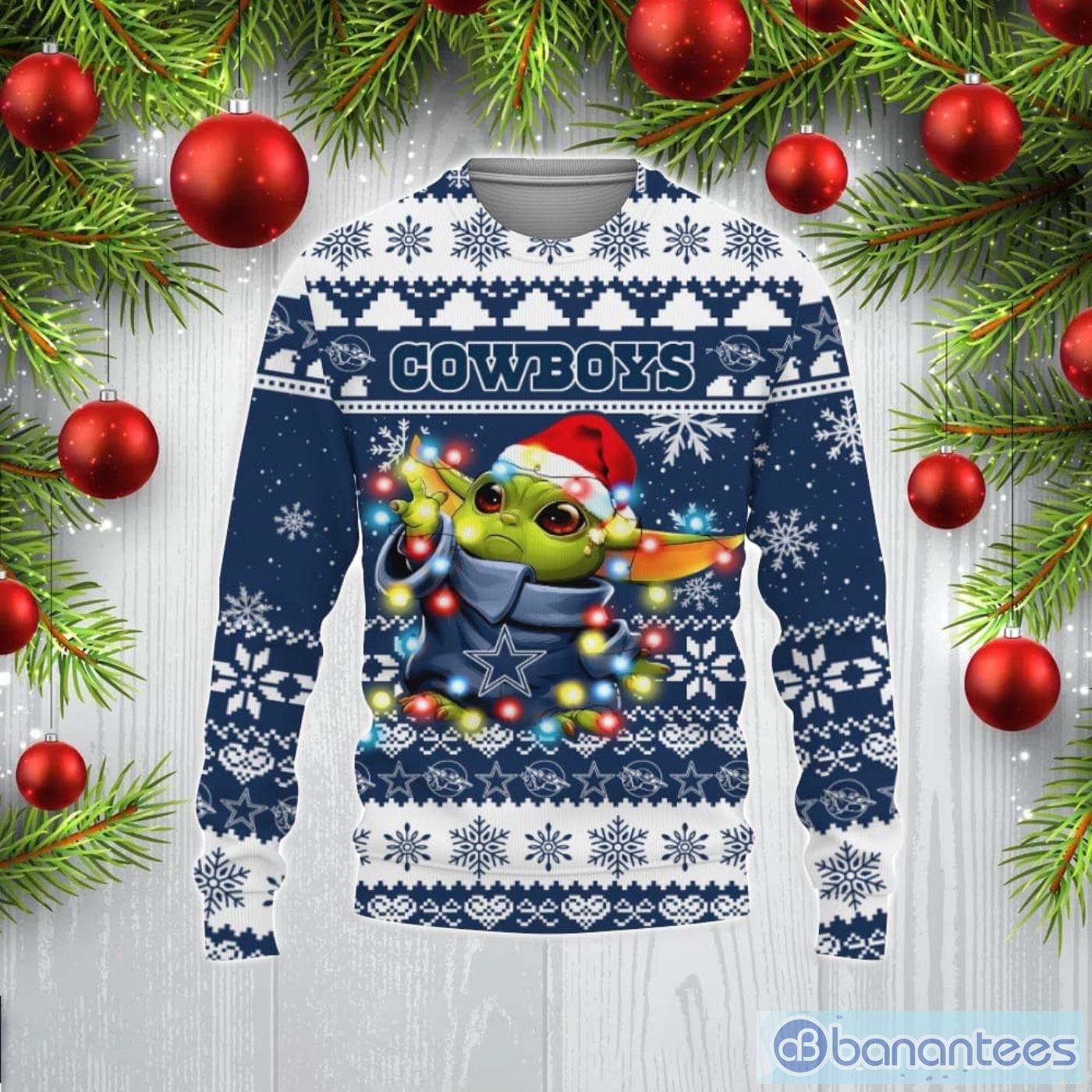 Baby Yoda Boba Fett The Mandalorian Buffalo Bills Ugly Christmas Sweater -  Trends Bedding