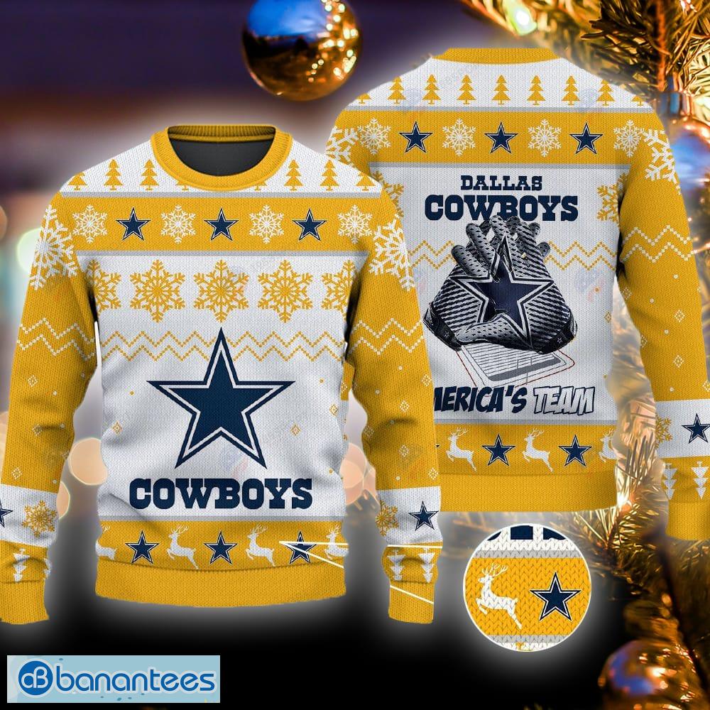 Dallas Cowboys Basic Pattern Ugly Christmas Sweater - Banantees