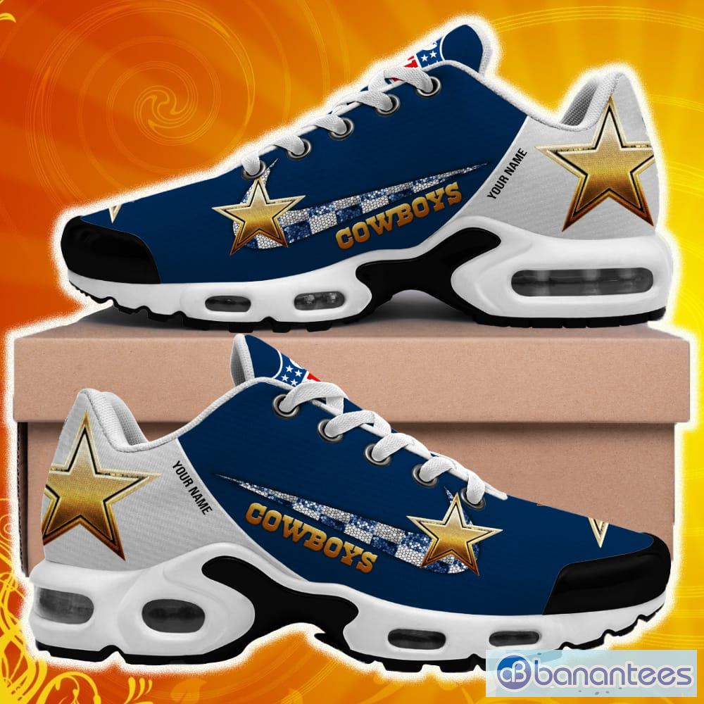 Custom Name Dallas Cowboys New Logo Air Cushion Sports Shoes Men Women -  Banantees