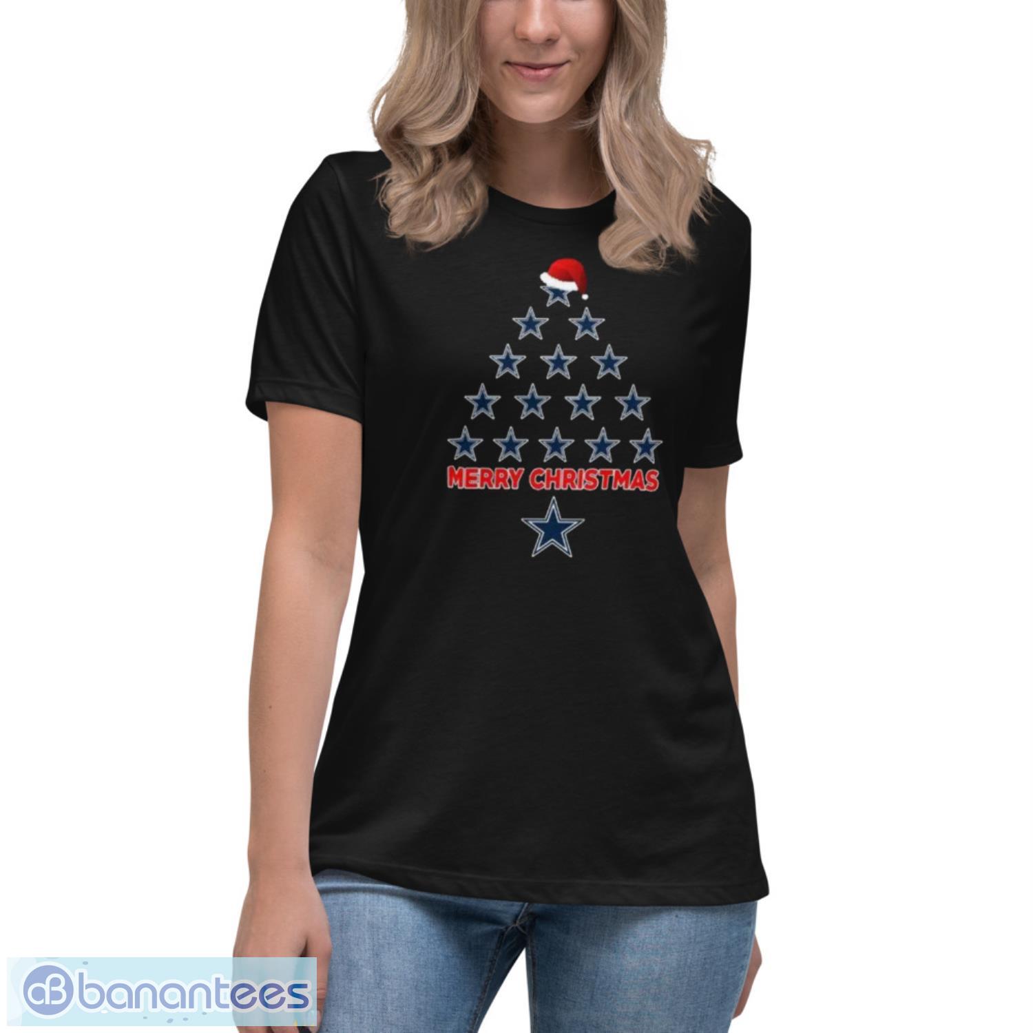 Dallas Cowboys Ugly Christmas T Shirt - Women's Relaxed Short Sleeve Jersey Tee Dallas Cowboys Ugly Christmas T Shirt - Women's Relaxed Short Sleeve Jersey Tee
