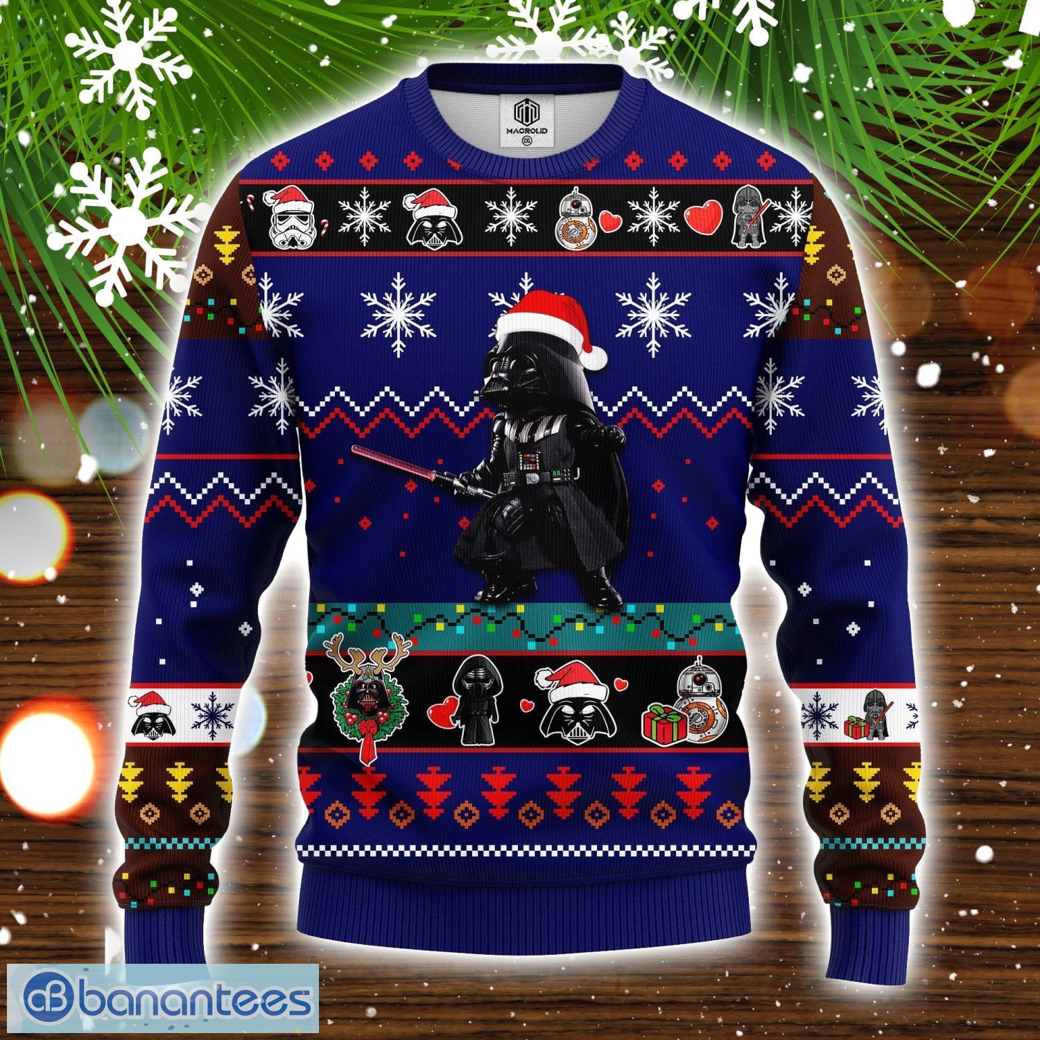 Darth Vader Ugly Christmas Sweater Blue 1 Amazing Gift Cute