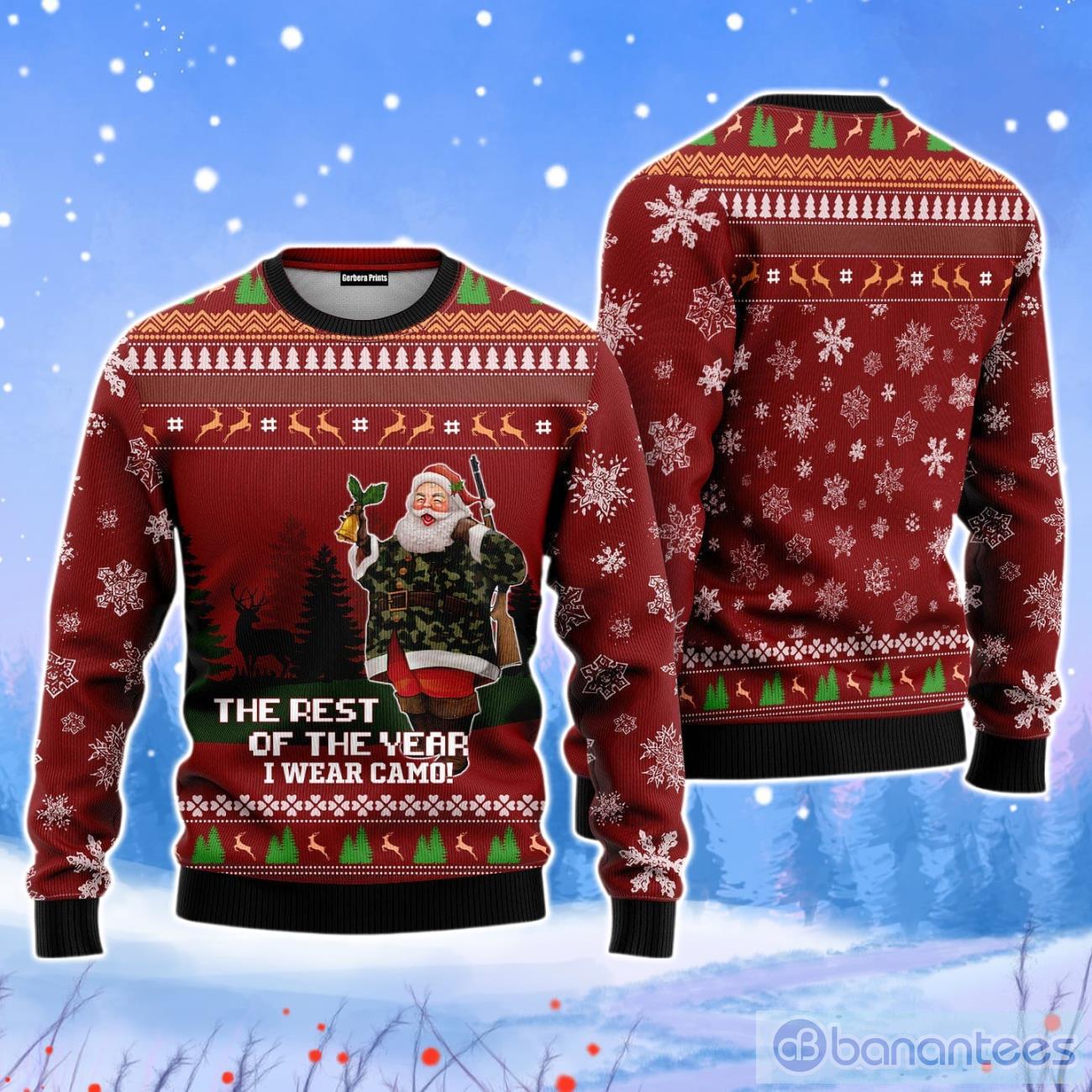 Camo hotsell christmas sweater